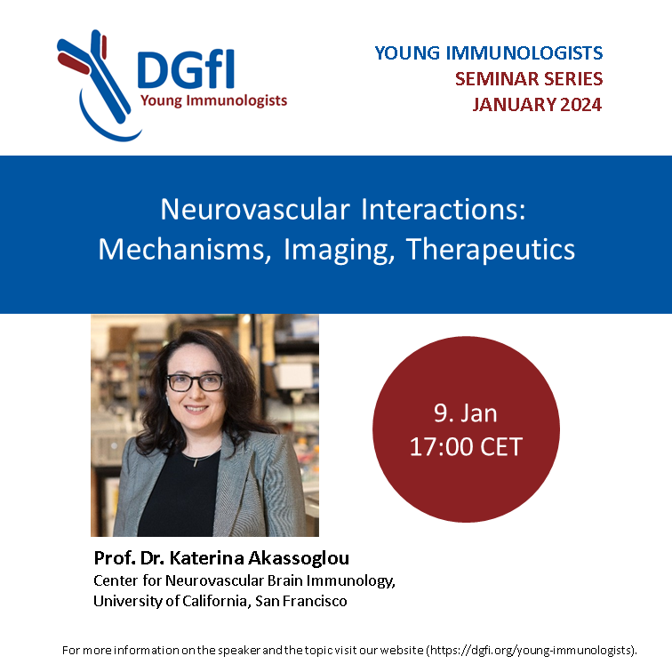 DGFI Young Immunologists (@yi_dgfi) on Twitter photo 💡How does blood alter the brain's immune system and trigger brain disease?
🧠Join <a href="/YI_dgfi/">DGFI Young Immunologists</a> for the first seminar in 2024 and learn more about recent advances in the field of neuroimmunology!
🕔Jan 9, 2024; 5 pm CET
🔗docs.google.com/forms/d/e/1FAI…
#immunology #neuroscience #seminar 💡How does blood alter the brain's immune system and trigger brain disease?
🧠Join <a href="/YI_dgfi/">DGFI Young Immunologists</a> for the first seminar in 2024 and learn more about recent advances in the field of neuroimmunology!
🕔Jan 9, 2024; 5 pm CET
🔗docs.google.com/forms/d/e/1FAI…
#immunology #neuroscience #seminar