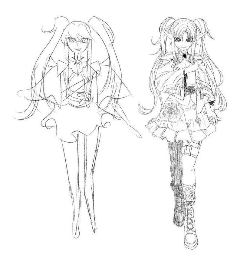 Haven’t posted anything in a good long while~

Have a concept vs sketch 😂 

Y’all know I always be making new OCs 👀!!!