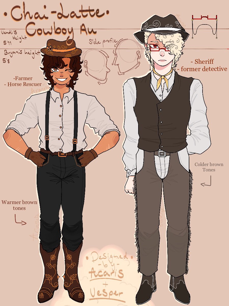 _Acaris_'s tweet photo. #Famoustwt #Voxeltwt #MCFNAFVerse
-
-
-
Did I hear a Chai-Latte Cowboy au? 
Never drawing full body horses again if I can help it https://t.co/vljyM6iYdF