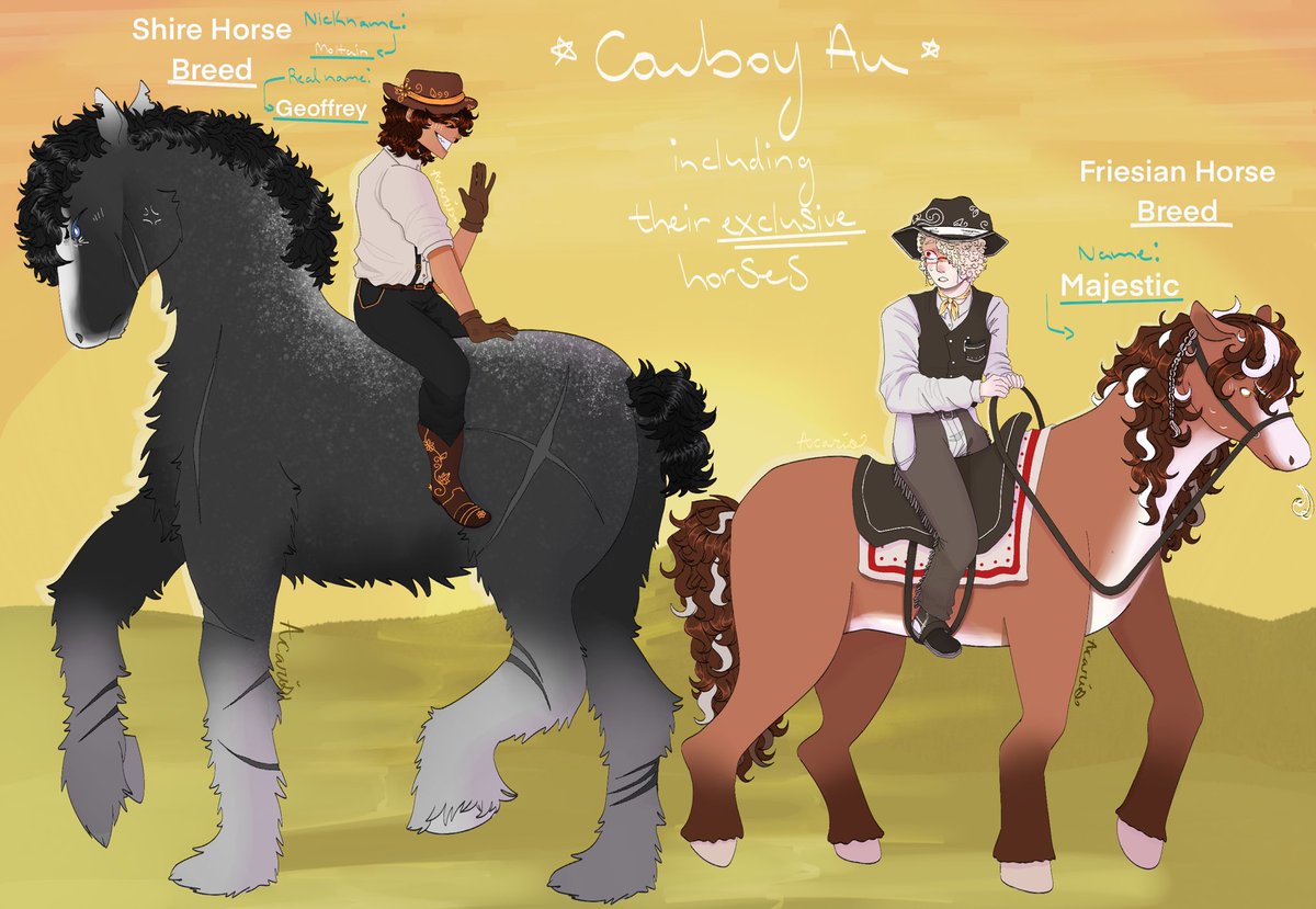 #Famoustwt #Voxeltwt #MCFNAFVerse
-
-
-
Did I hear a Chai-Latte Cowboy au? 
Never drawing full body horses again if I can help it