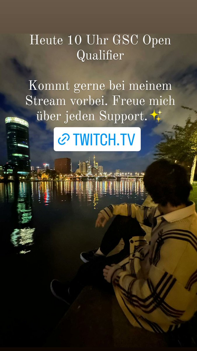 Heute 10 Uhr GSC Open Qualifier.
Streame meine POV. Freue mich über jeden Support✨
Twitch.tv/Bananabill