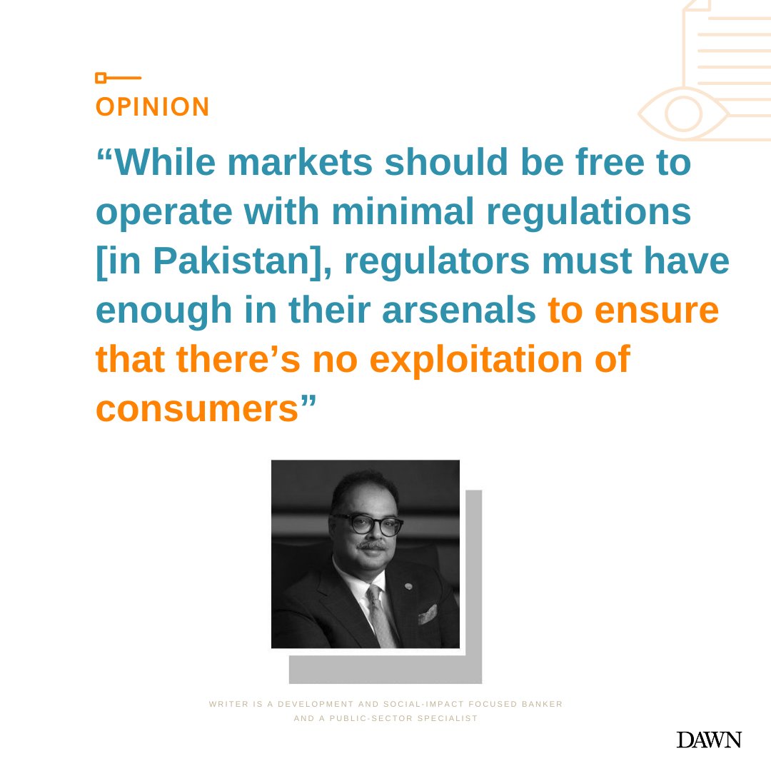 dawn_business's tweet photo. "In Pakistan, while we surely need strong regulators to tackle market failures and protect consumer interest, a balanced policy environment is imperative."

Read the full op-ed: https://t.co/LRBIBkDnHK

#DawnToday #DawnBusiness https://t.co/lqS7u6ihZK