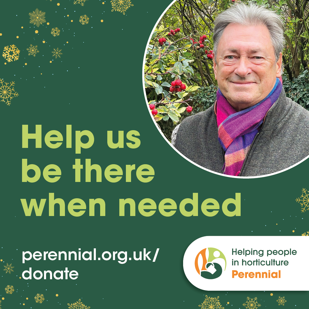 'Perennial’s help is free and given in confidence. As a charity, it relies on the support of all those in the horticultural industry and from all of us who enjoy the benefits of their hard work. We can all play a part.' #AlanTitchmarsh Donate: perennial.org.uk/home/getinvolv… Thank you.
