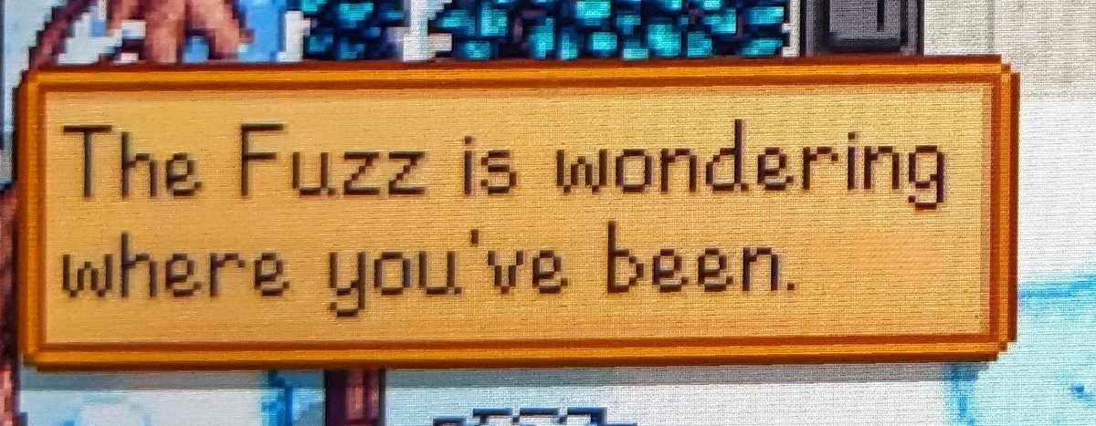 PROdDC98's tweet photo. First time leaving my horse behind in stardew... Fbi open up i guess 😂 https://t.co/qbcLq43eiW