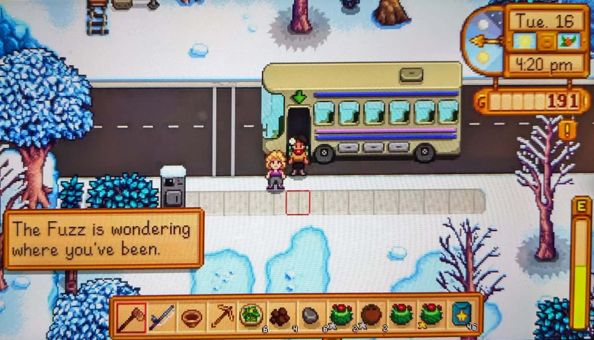 PROdDC98's tweet photo. First time leaving my horse behind in stardew... Fbi open up i guess 😂 https://t.co/qbcLq43eiW