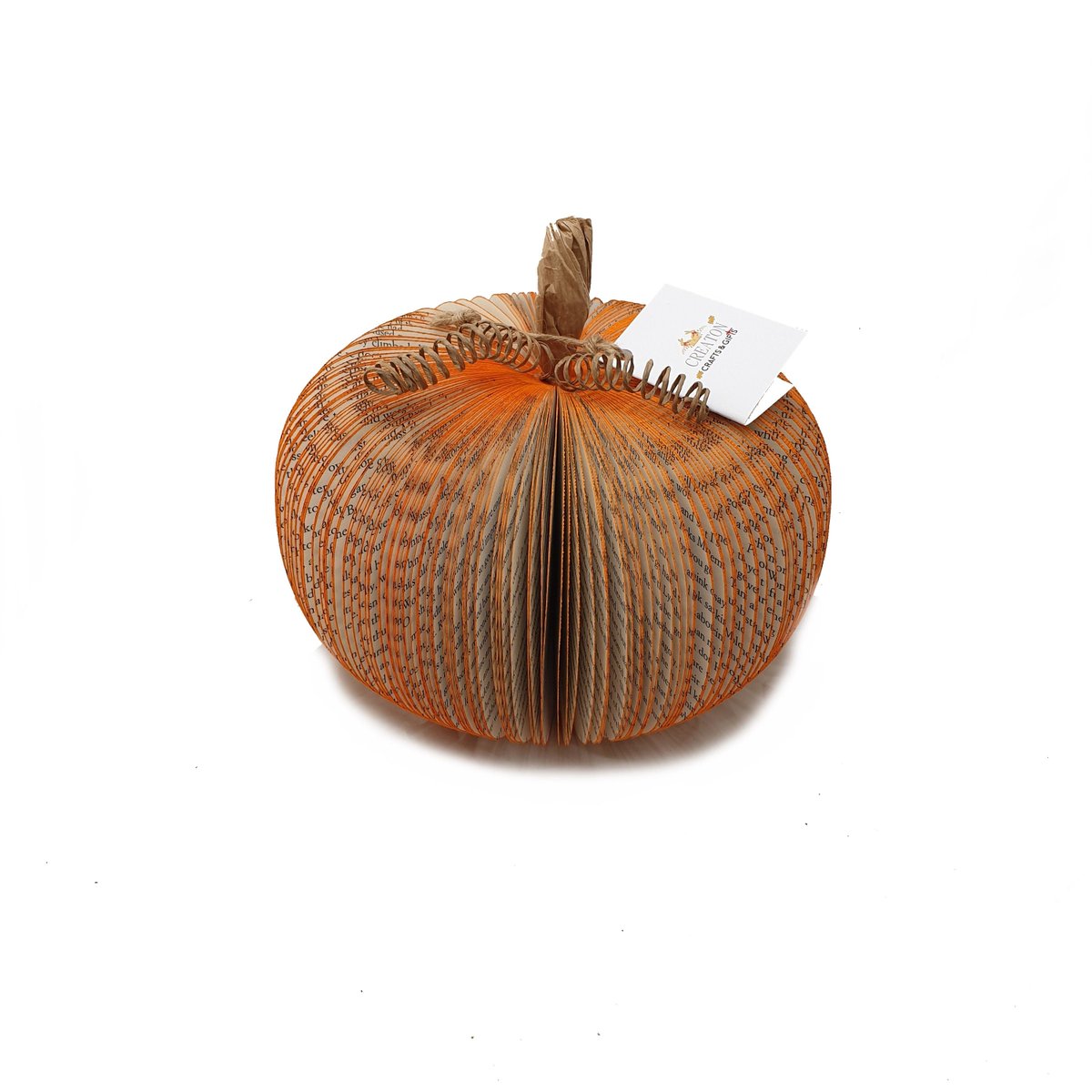 Paperappleco's tweet photo. Pumpkin decoration - Halloween Decor - Book pumpkin - Large - Book Art https://t.co/gbqlqj3FLI #CreatonCrafts #mhhsbd #Shopify #PaperPumpkin https://t.co/zleuGDKPMm