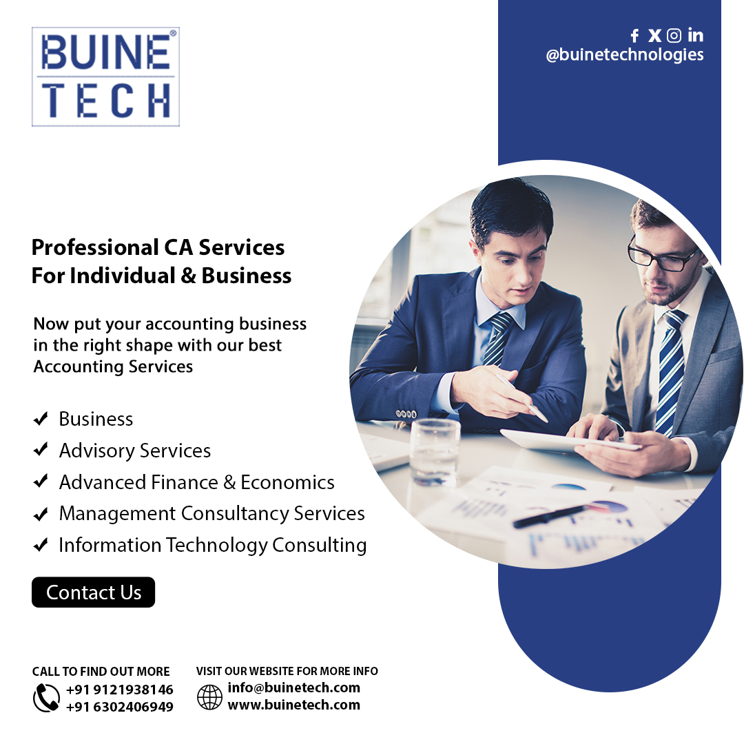 Make Business more managed and in budget with Buine Tech CA Services | Visit us @ buinetech.com
#charteredaccountant #icai #ca #castudents #cafinal #icaistudents #cafoundation #charteredaccountantsupdates #accountant #castudent #caexams #cajokes #commerce #caipcc