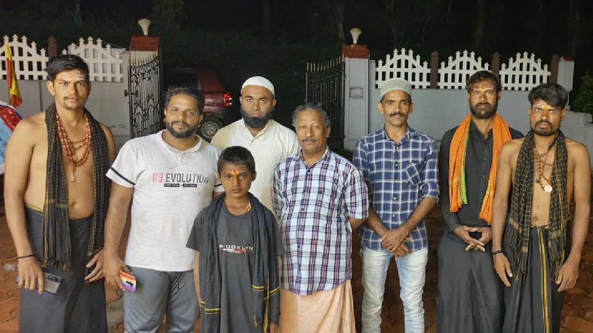 A group of six #Hindu pilgrims from north #Karnataka, en route to #SabarimalaTemple in #Kerala, found refuge in the Livaul Huda Jumma Masjid and Madrassa in #Edathara village, #Virajpet taluk, #Kodagu district. The pilgrims, hailing from a village near #Gokak in #Belagavi