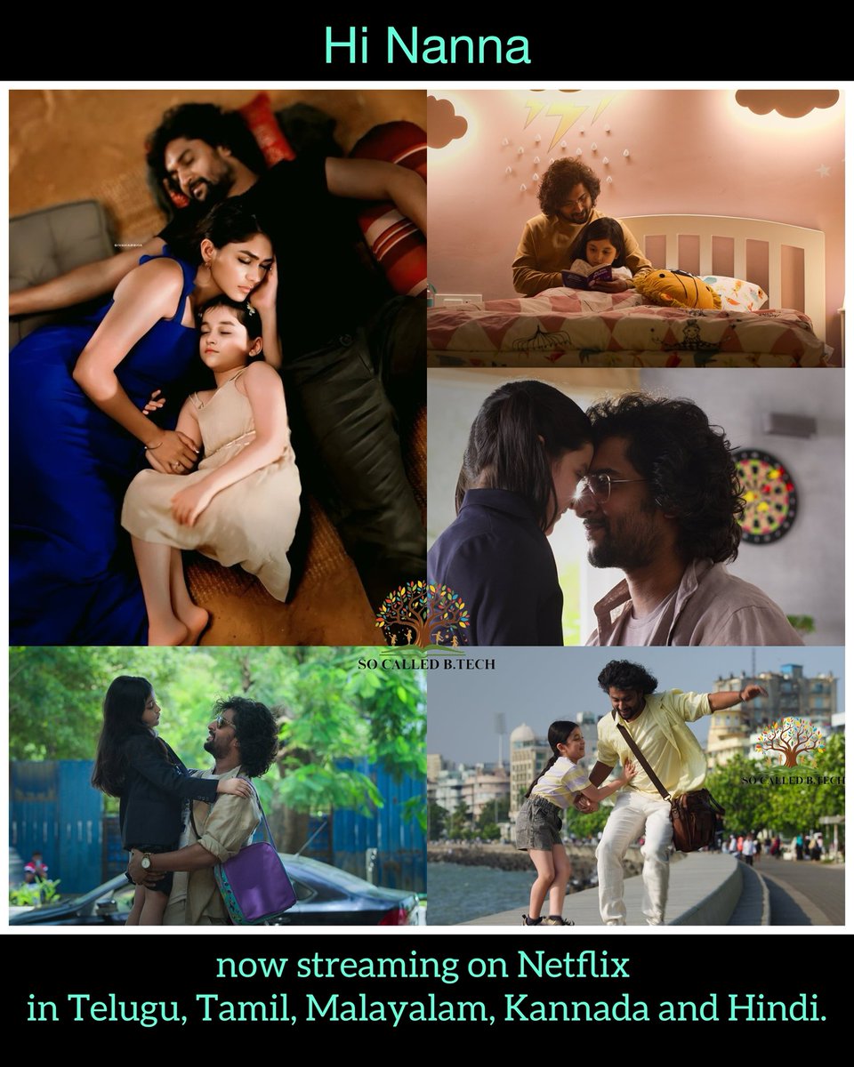 #HiNanna streaming on Netflix in Telugu, Tamil, Malayalam, Kannada, & Hindi.

#Nani #mrunalthakur #netflixmovies