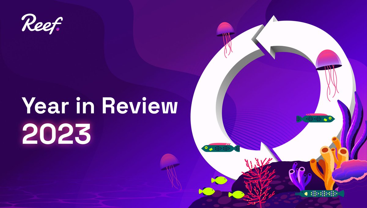 🪸 <a href="/Reef_Chain/">🐠 Reef</a> has released its 2023 Year In Review!

⚡️ Highlights:
🔹 Integration w/ <a href="/BrnMetaverse/">BRN Metaverse</a>, <a href="/Web3Auth/">Web3Auth</a>, @Subsquid, <a href="/TalkiesWow/">wowTalkies- We are live on the Testnet!</a> &amp; more
🔹 $REEF token has listed on @TheDappList, @Bitpanda_Global &amp; <a href="/StealthEX_io/">StealthEX</a>
🔹 Accelerator Program for @Rariko_info, <a href="/CoinviseCo/">Coinvise</a>,