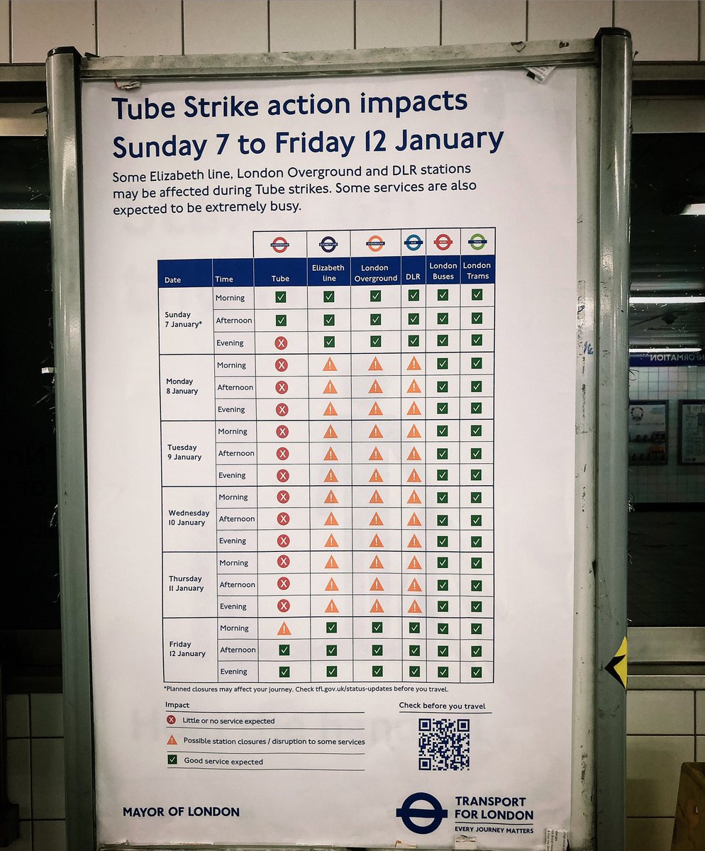 Reminder: Planned Tube Strikes 7th - 12th January. Please remember our cancellation policy is 48hrs, but that there is plenty of parking on site. Buses also remain unaffected. Buses serving Brixton Hill are 45, 59, 109, 118, 133, 159, 250 & 333. tfl.gov.uk/campaign/strik…