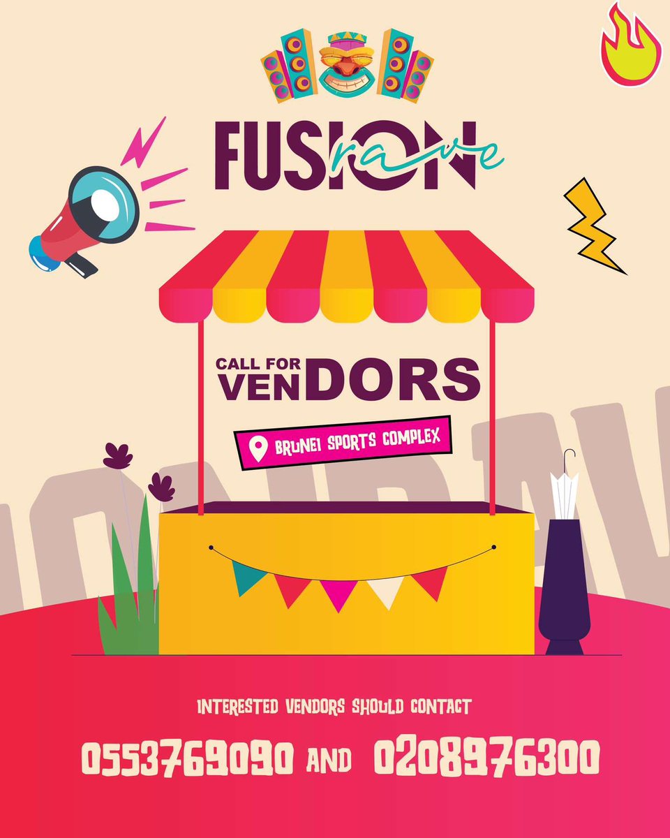 sy_rgy's tweet photo. Fusion Rave returns🫡, and we want YOU to be part of the pulse. Vendors, the stage is set—book your spot and amplify the vibes!🔊 #FusionRave #FusionRave24 #KNUST #VendorSlotsOpen https://t.co/59cThbnGbP