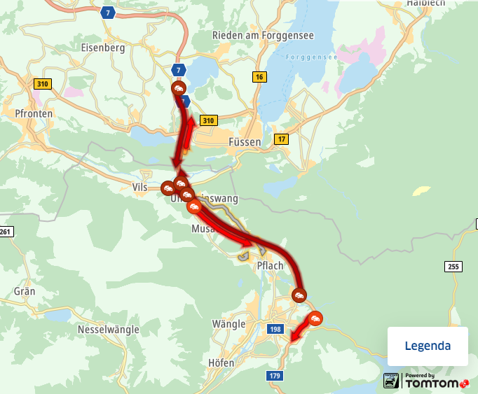 ANWBeuropa's tweet photo. Het is druk bij grenstunnel #Füssen. ► zuiden +90 min. ► noorden +30 min. #Duitsland
#Oostenrijk #B179 #Fernpas https://t.co/Zl27Gr0SgL