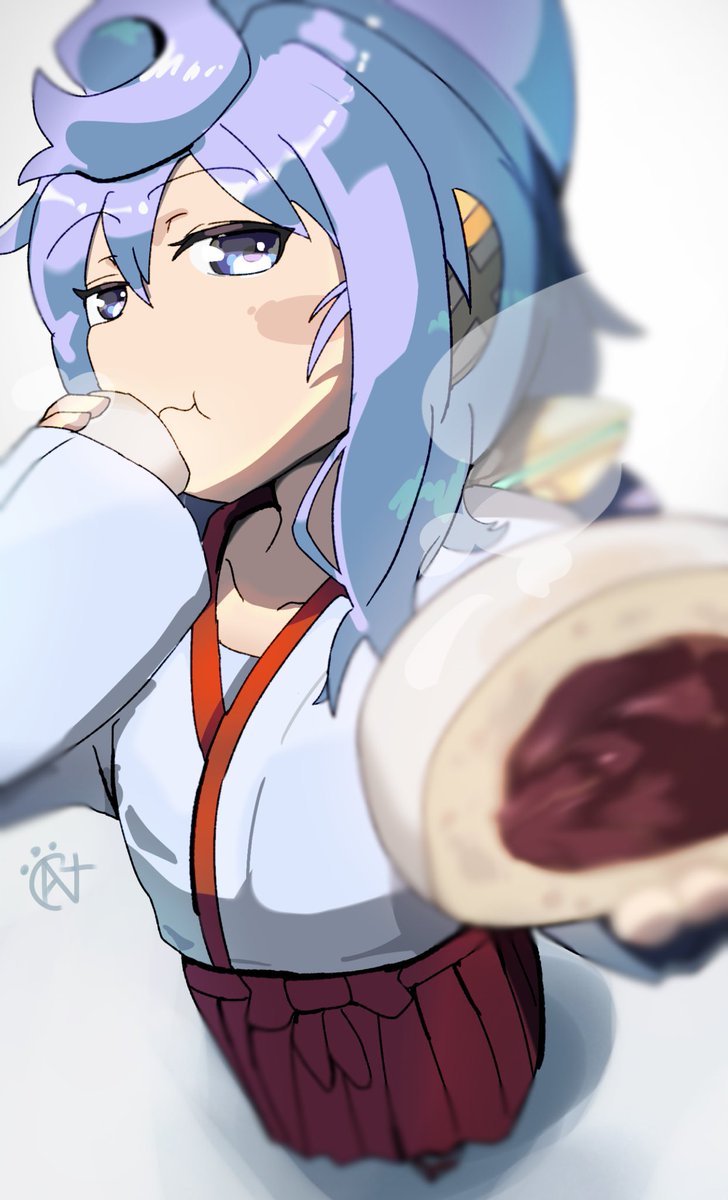 Nyanphu_Cat's tweet photo. あんまんを分けてくれる男巫女3号くん♪初詣行けなかったのでその代わりに描いてみました〜😸✨️<あついから気をつけて…
#男の娘 #HackaChan #ハッカドール3号 #femboy https://t.co/2ZySiCneVn