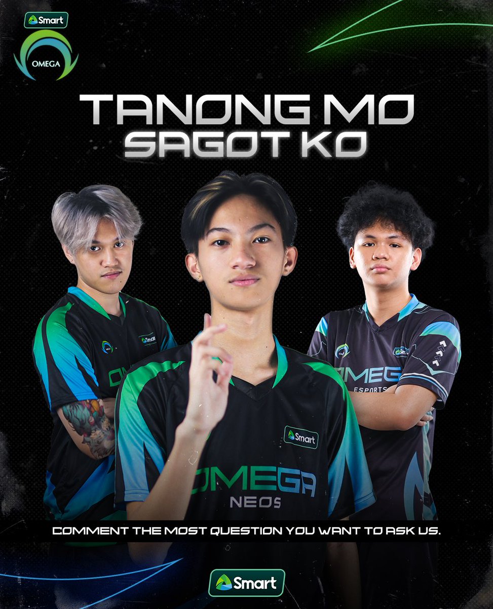 OmegaEsportsPH's tweet photo. Whatβs up ka-barangay!
May gusto ka bang itanong sa Barangay Omega? Ito na ang chance mo para makipag-kulitan sa kanila.
Lapag mo na ang TANONG MO, SAGOT KO! π
#OneShotOmega #PowerOfSmart #LiveMoreToday #OMGMLBB #SmartOMG https://t.co/a31pKgrV9Y