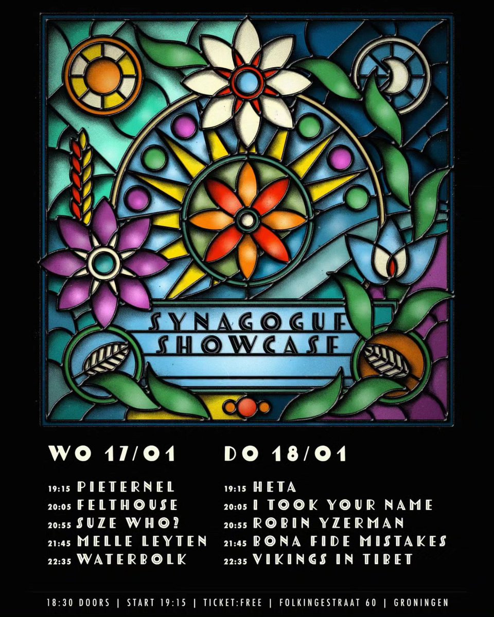 Eurosonic komt eraan! Woensdag 17 januari speel ik om 19.15u in de prachtige Synagoge tijdens een van de twee avonden van <a href="/vikingsintibet/">Vikings in Tibet</a> . Gratis muziek voor de mensen. Ter plekke kunt u een geluidsdrager kopen met liedjes van alle 10 Groningse artiesten die meewerken.