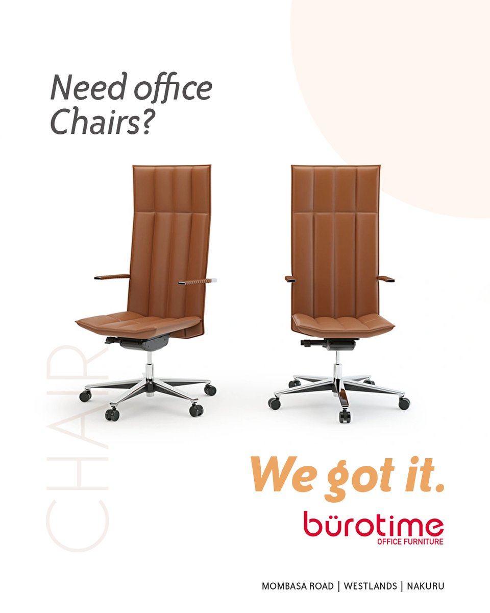 Experience the ultimate in office furniture with the Ronin Executive Chair. With its sleek design and ergonomic features, it’s the perfect choice for any workspace!
View it at our showrooms or call us on +254724622622 or +254708533563.
#BurotimeKe #LuxuryFurniture #freedelivery