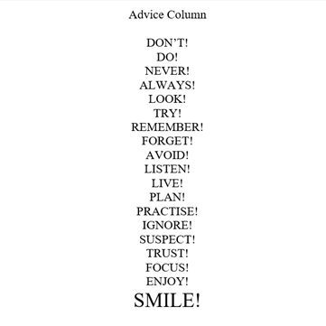 ewanandsmith's tweet photo. #poem #poetry #advicecolumn https://t.co/XiB8lgtXHC
