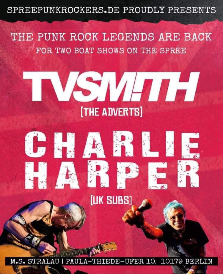 AHOY, ME HEARTIES! Take a boat trip with Charlie Harper and TV Smith who’ll be playing their solo sets in Germany on the 7th July 2024. More info and tickets at: spreepunkrockers.de What shall we do with the… 😘🤩 ALL ABOARD! 😉🍻