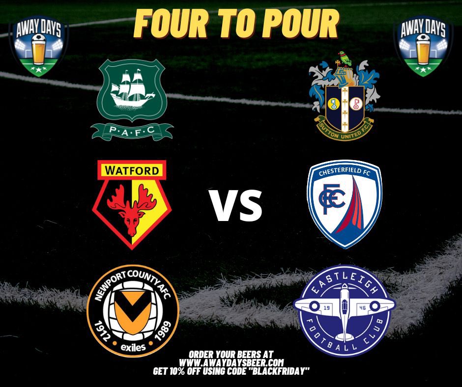 🍺 FOUR TO POUR ⚽️

PREDICT THE SCORES = WIN BEER 🔥

⬇️ TO ENTER ⬇️

Follow Our Page ✅ 
Predict The Scores ⚽️
Hit Retweet ♻️

Winner selected at random from correct predictions 🍻

🍺 TRY OUR BEERS HERE ➡️ awaydaysbeer.com

UK 18+ 🔞

#FourToPour #FACup