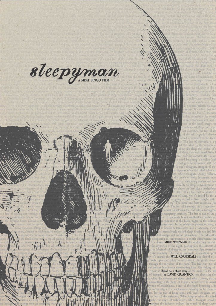 If you’re a fan of #SleepymanFilm and would like a @JeremyAMarshall designed poster signed by @mrmikewozniak and #WillAdamsdale - tricky detective task coming up….