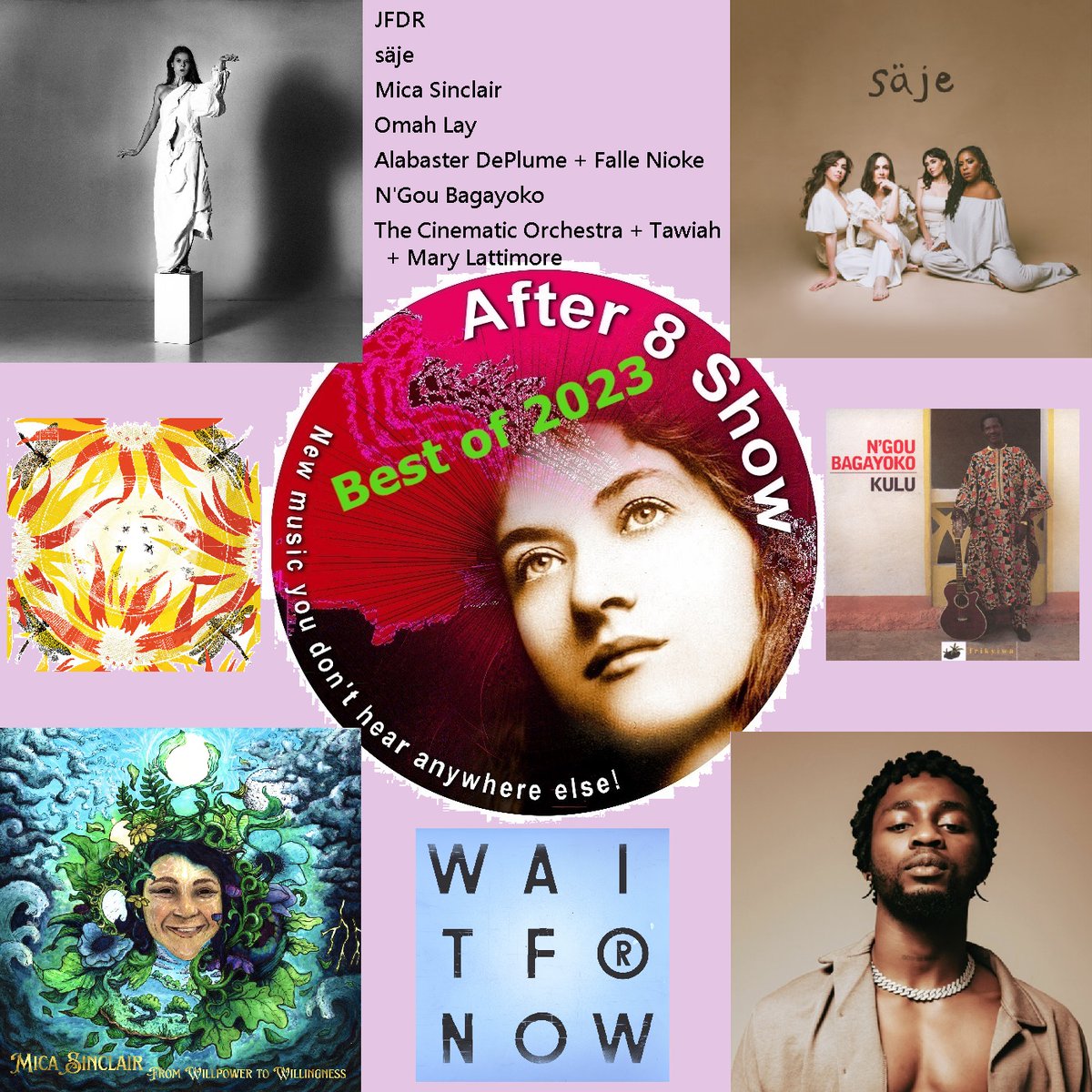 After Eight Show (@theafter8show) on Twitter photo Part 3 of tonight's show - 9 till 10 on the Crowzone!
#BestOf2023
<a href="/jfdrsound/">JFDR</a> säje <a href="/micasinclair/">mica sinclair</a> <a href="/Omah_Lay/">SSIAH</a> <a href="/a_deplume/">Alabaster dePlume</a> + Falle Nioke N'Gou Bagayoko <a href="/TCO_Official/">Cinematic Orchestra</a> + <a href="/TawiahMusic/">TAWIAH</a> + @marylattimore
tunein.com/radio/CrowZone…
#alternative #NewMusic #newmusicyoujustdonthearanywhereelse Part 3 of tonight's show - 9 till 10 on the Crowzone!
#BestOf2023
<a href="/jfdrsound/">JFDR</a> säje <a href="/micasinclair/">mica sinclair</a> <a href="/Omah_Lay/">SSIAH</a> <a href="/a_deplume/">Alabaster dePlume</a> + Falle Nioke N'Gou Bagayoko <a href="/TCO_Official/">Cinematic Orchestra</a> + <a href="/TawiahMusic/">TAWIAH</a> + @marylattimore
tunein.com/radio/CrowZone…
#alternative #NewMusic #newmusicyoujustdonthearanywhereelse