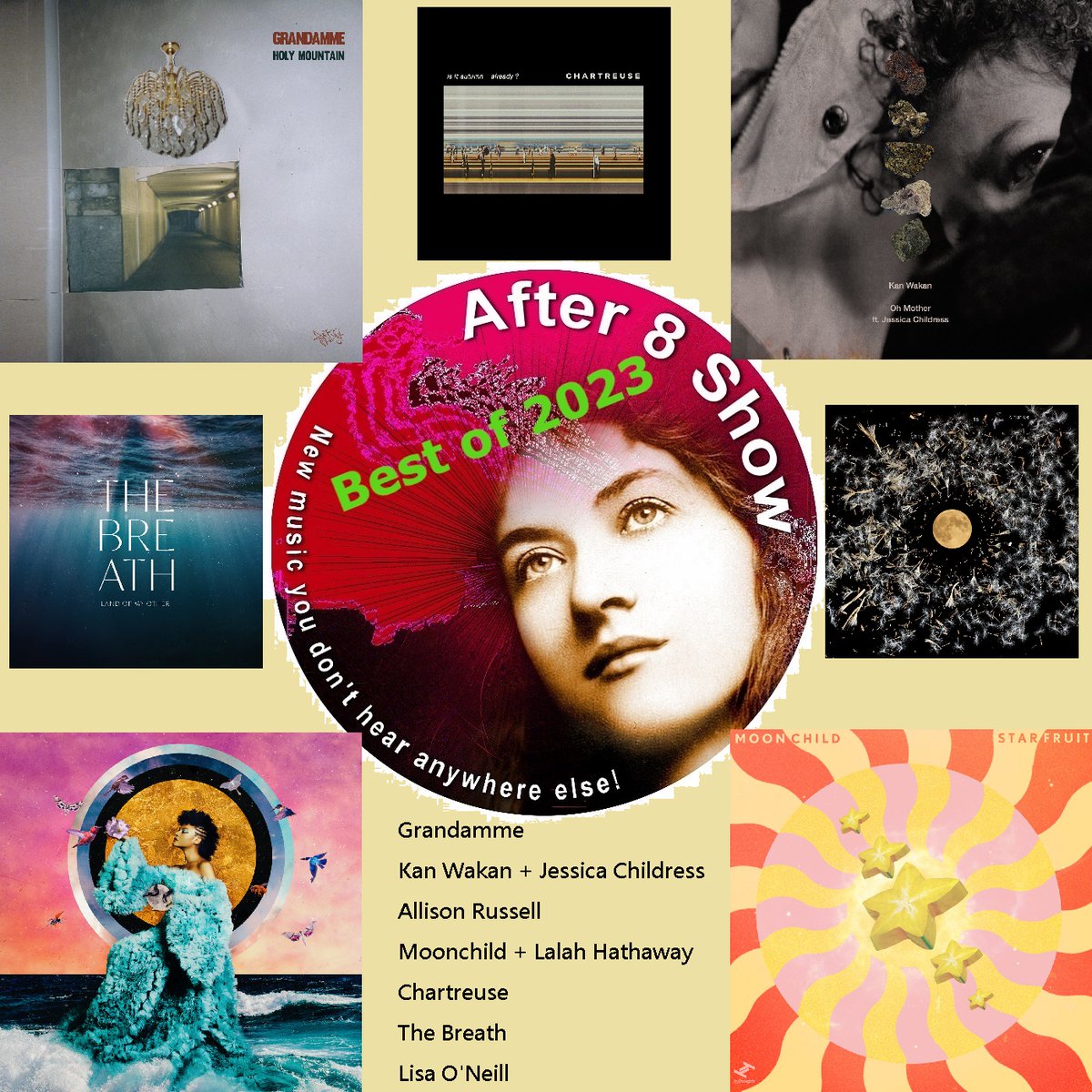 After Eight Show (@theafter8show) on Twitter photo Part 1 of tonight's show - 8 till 9 on the Crowzone!
#BestOf2023
<a href="/GrandammeMusic/">Grandamme Music</a> <a href="/KanWakan/">KAN WAKAN</a> + <a href="/thejchildress/">Jessica Childress</a> Allison Russell (<a href="/outsidechild13/">Allison Russell</a>) <a href="/thisismoonchild/">Moonchild</a> + @lalahhathaway <a href="/chartreuse_band/">Chartreuse</a> <a href="/thebreathmusic/">The Breath</a> <a href="/lisaoneillmusic/">Lisa O'Neill Music</a>
tunein.com/radio/CrowZone…
#alternative #newmusic Part 1 of tonight's show - 8 till 9 on the Crowzone!
#BestOf2023
<a href="/GrandammeMusic/">Grandamme Music</a> <a href="/KanWakan/">KAN WAKAN</a> + <a href="/thejchildress/">Jessica Childress</a> Allison Russell (<a href="/outsidechild13/">Allison Russell</a>) <a href="/thisismoonchild/">Moonchild</a> + @lalahhathaway <a href="/chartreuse_band/">Chartreuse</a> <a href="/thebreathmusic/">The Breath</a> <a href="/lisaoneillmusic/">Lisa O'Neill Music</a>
tunein.com/radio/CrowZone…
#alternative #newmusic