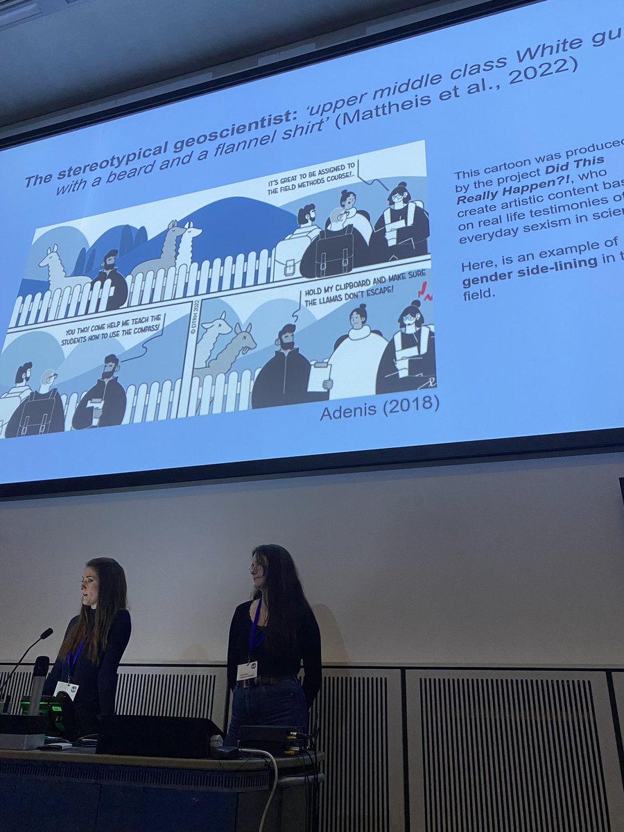 Rosie and Tessa exploring the barriers to talking about barriers to women’s inclusion in Quaternary Science #QRA24