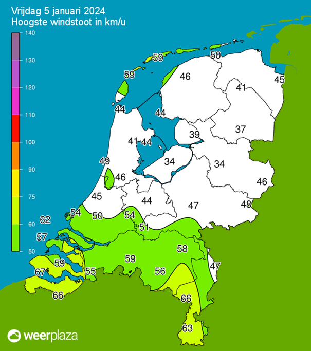 samemmers2001's tweet image. #Weerupdate 5 januari 2024 | Op 5 januari werd in Westdorpe een milde maximumtemperatuur van 10.5°C geregistreerd, terwijl Nieuw-Beerta de laagste temperatuur van 4.2°C noteerde. De komende dagen wordt steeds koelere lucht uit het noordoosten verwacht. De wind, met een maximale