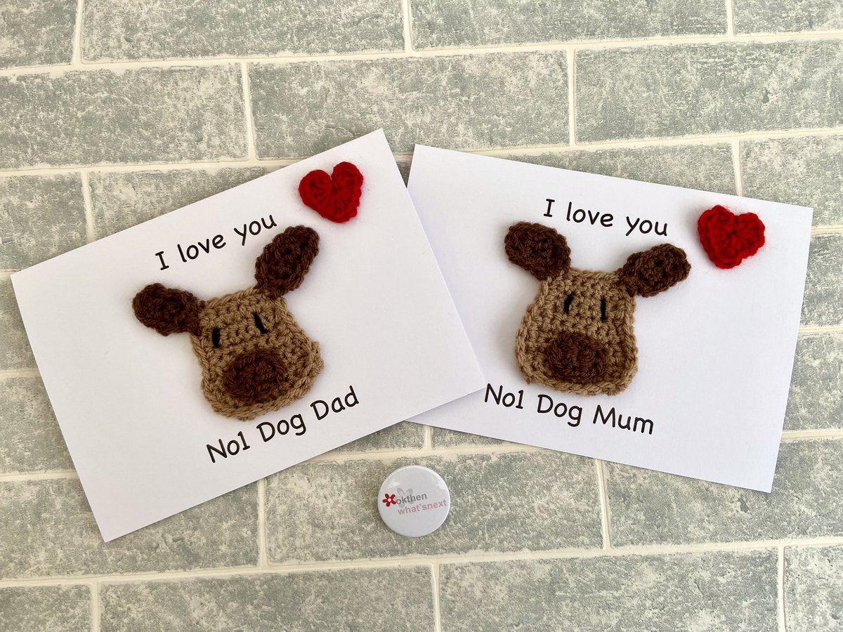 Will your furbaby be getting you a #valentinesday card this year? 🐶 I’ve got 2 designs from the true love of your life available in my #etsy shop okthenwhatsnextcraft.etsy.com #crochet #UKGiftHour #UKGiftAM #EarlyBiz