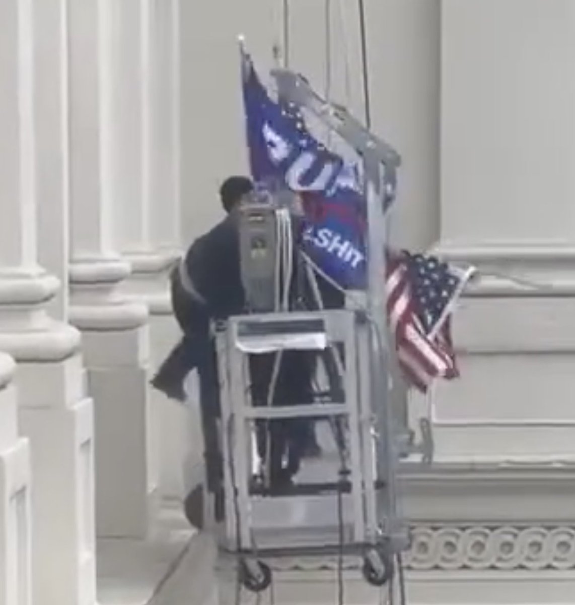 There were so many horrifying events that took place during the Jan 6th Trump/MAGA insurrection. I always go back to the moment when the MAGA insurrectionists tore down the American flag on the US Capitol and replaced it with a Trump flag. It was profoundly horrifying.