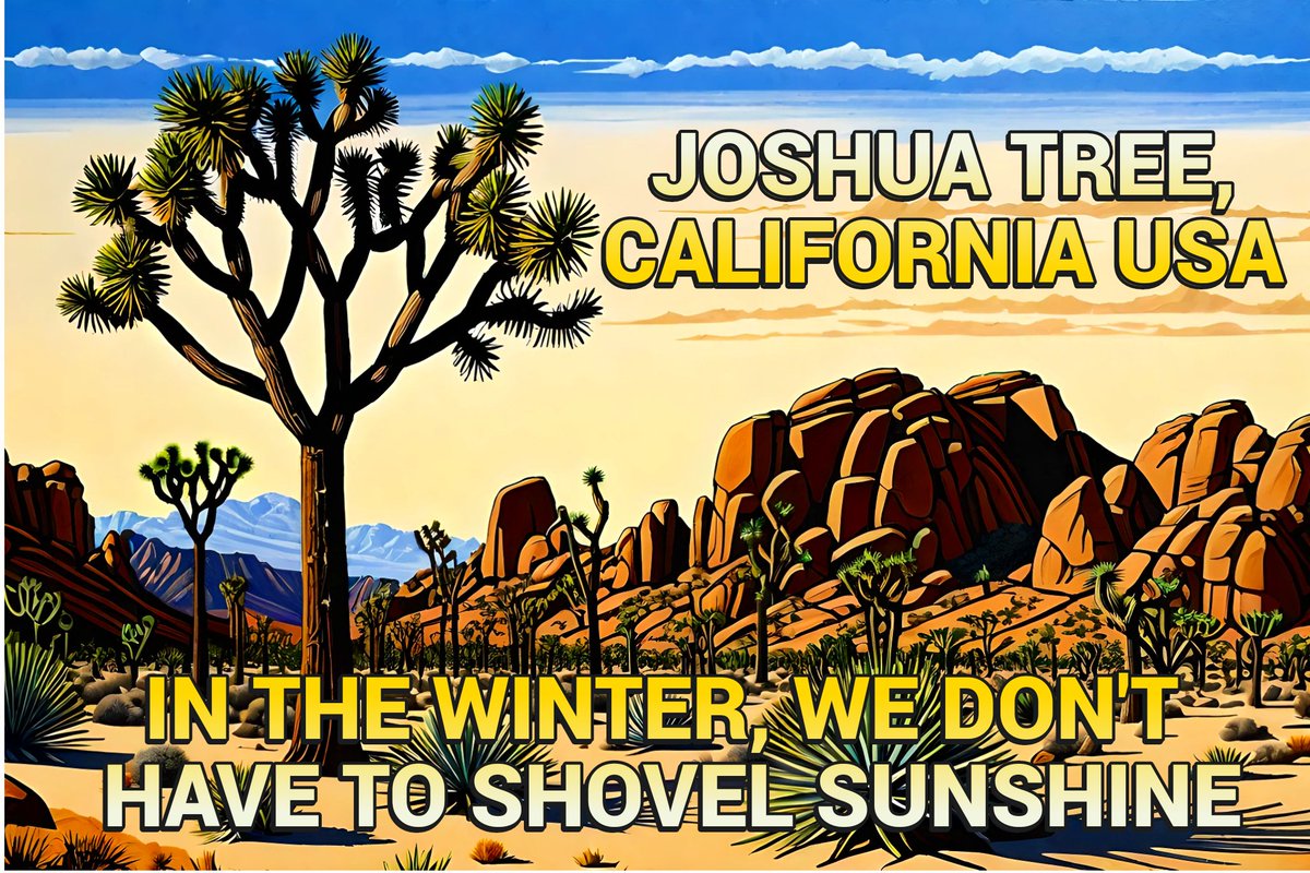 RyonPlock's tweet photo. Of course, the day I minted this #JoshuaTree #NFT it lightly snowed ❄️ in #JoshuaTreeNationalPark smfh😃
It's available on #MemeKeep_io Check it out at -
https://t.co/0rsWcQVhOp
#NFTs #NFTCommunity #JoshuaTreeArt #KeepMojaveWeird #PleaseBuyItINeedGamblingMoney @memekeep_io https://t.co/jvhjVBatOf