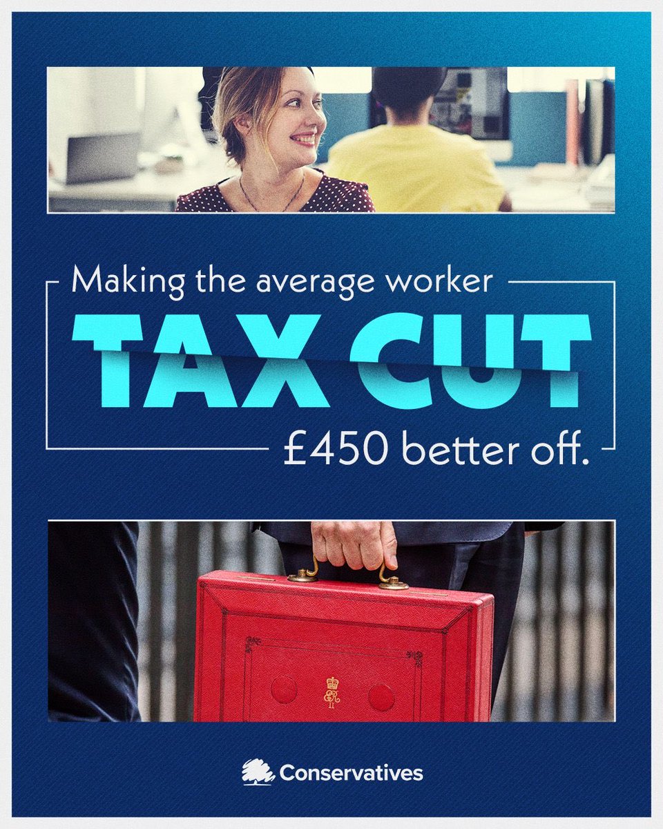 Today is a big day. We’re cutting taxes for hard working people, coming into effect today. It’ll be worth almost £450 for the average worker. Find out more here: tax.service.gov.uk/estimate-jan-2…