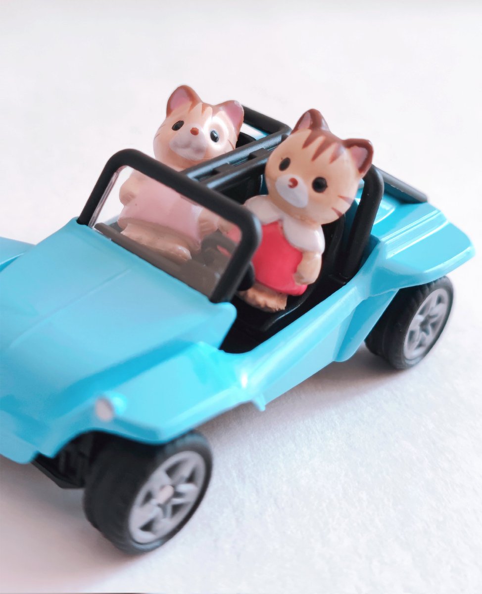 Too Fast Too Furious 
#cute #kawaii #かわいい #可爱い  #toy #toycollection #tiny #cutenessoverload  #toystagram #instatoys   #Epoch #SylvanianFamilies #シマネコの赤ちゃん #calicocritters #TabbyShima #ExplorerShima #TheShimmerettes