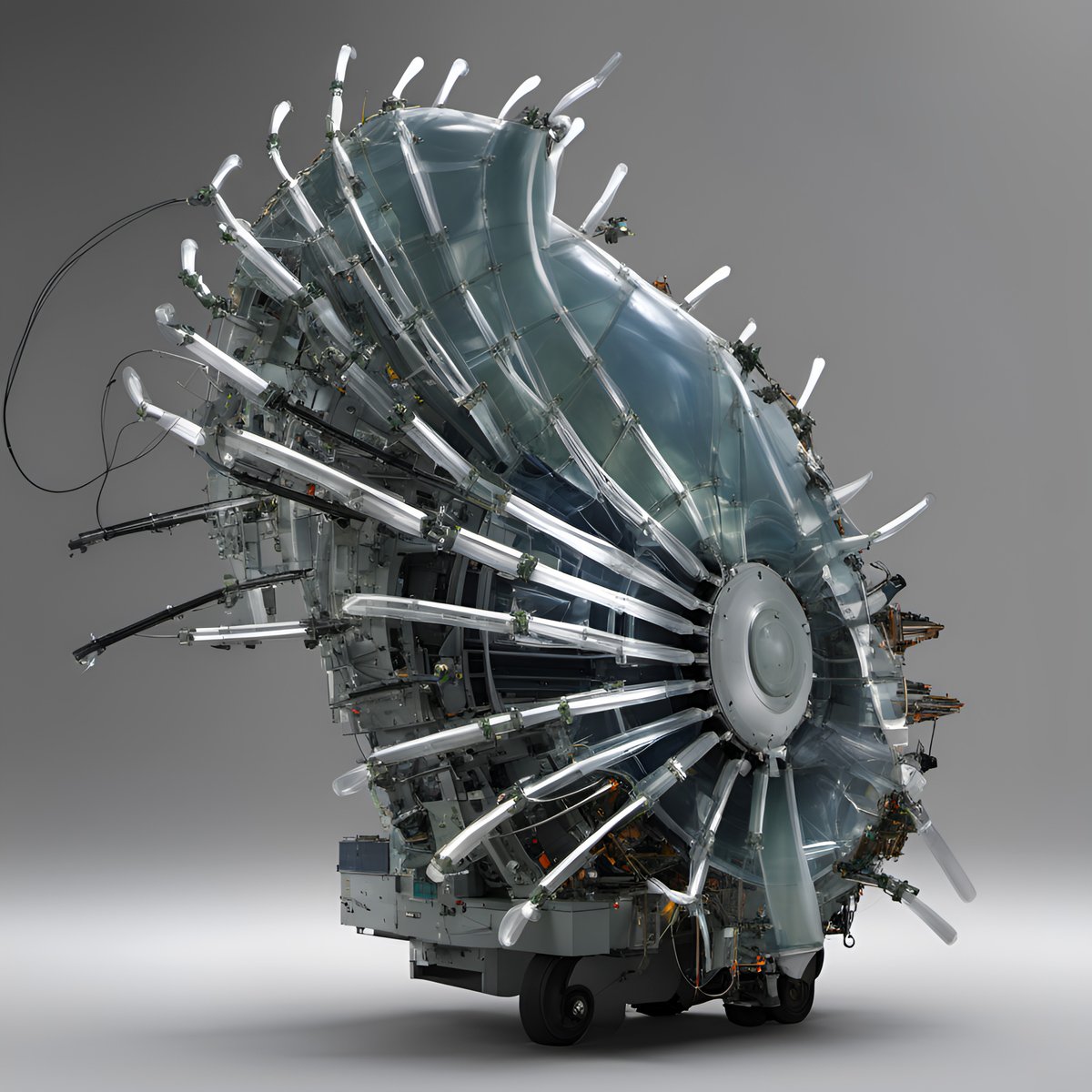 FakeMachines's tweet image. Meet Kālachakra, the ironically named &apos;Wheel of Time&apos; that makes time stop in its tracks—by crashing computers! This intricate work of metal and circuits spins tales of chaos as it overloads systems with its whirling dance. #aiart #TechMayhem