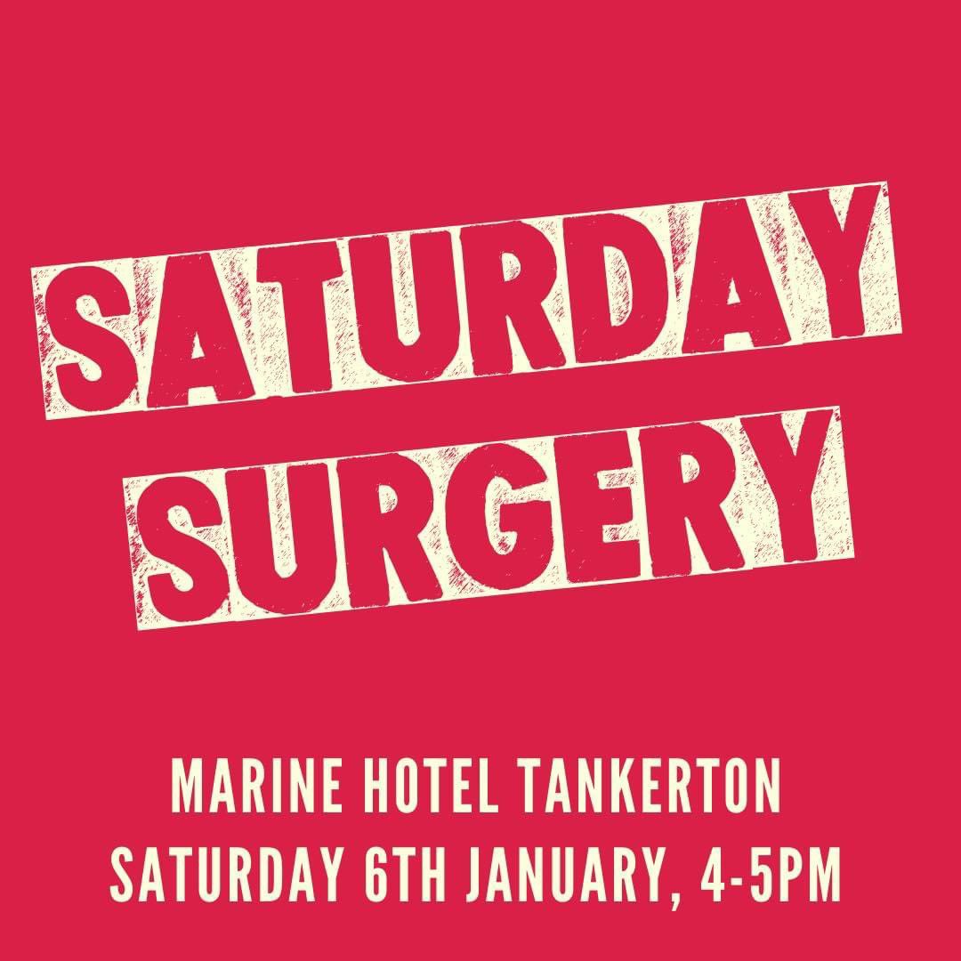 CAN WE HELP? This year one in every three of our surgeries will be on the weekend to help people who can’t meet us on a Friday. If you need help navigating council services pop in and see us tomorrow, at The Marine Hotel, 4-5pm #Tankerton #Whitstable