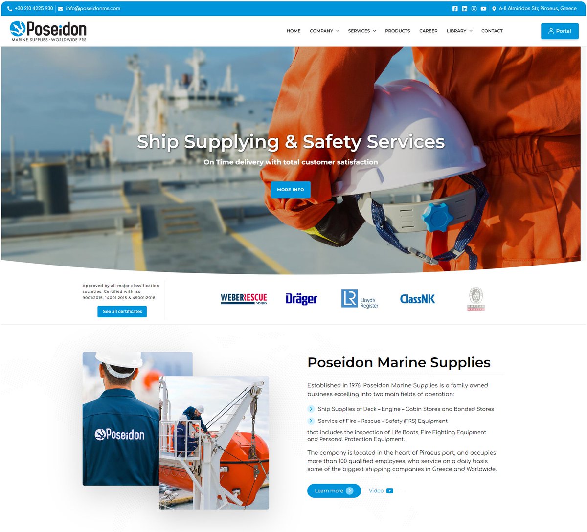 StudioWebex's tweet image. Κατασκευή ιστοσελίδας για γνωστή εταιρεία με ναυτικά εφόδια στον Πειραιά. Η ιστοσελίδα χαρίζει μια πραγματικά πολύ όμορφη εμπειρία χρήσης και πλοήγησης ενώ παράλληλα προσδίδει κύρος, εμπιστοσύνη και επαγγελματισμό.
Για περισσότερα έργα :
webex.gr