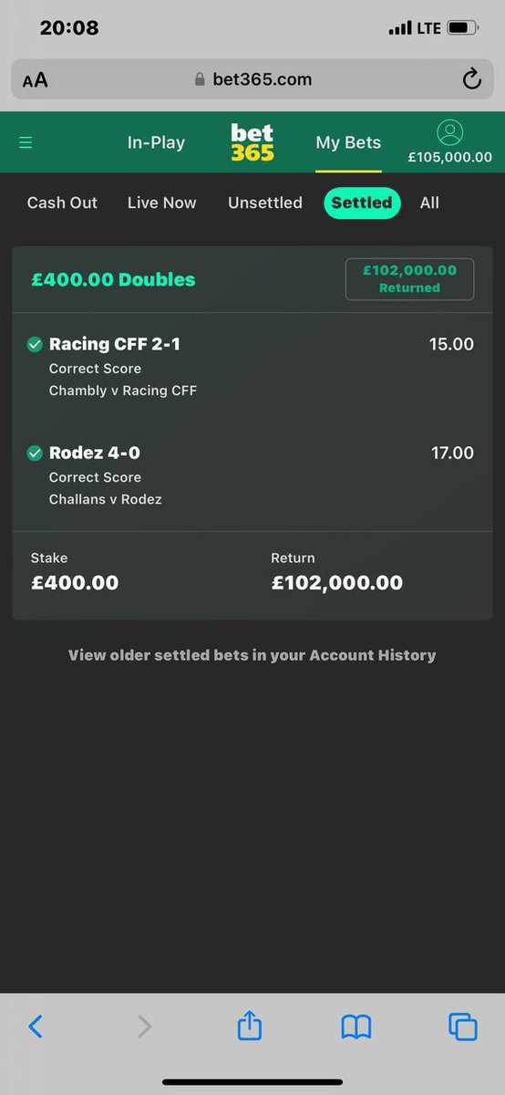 Congratulations fellas ❤️

Big win on this huge return guys the harder you work for something, the greater you'll feel when you achieve it.

Next ticket is ready now, Click and join here for more info on today game 
👇👇👇
t.me/+bsK6dCT4XdA1O…
t.me/+bsK6dCT4XdA1O…