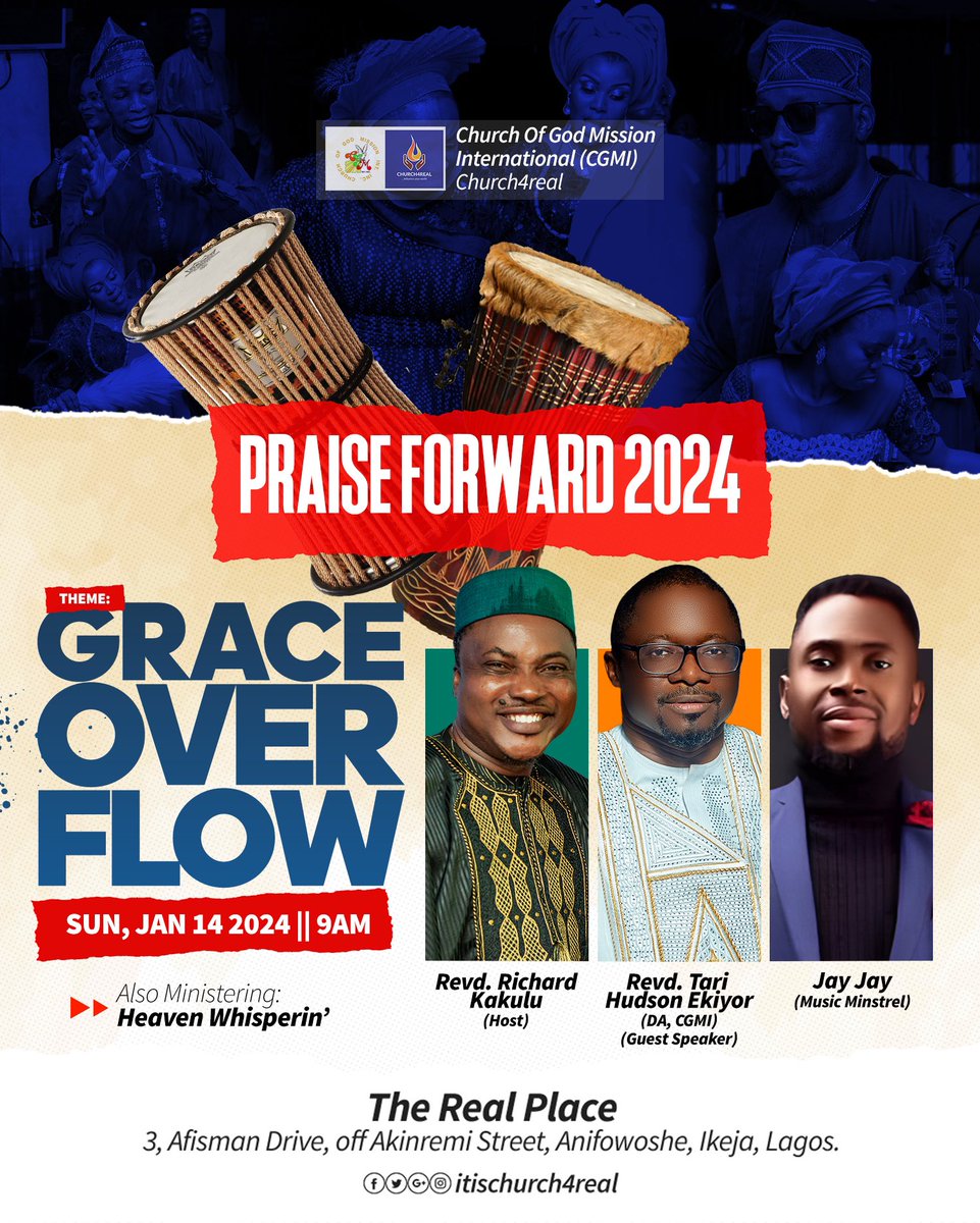 itischurch4real's tweet image. 2024 is about to be littt 🎉

Praise Forward 2024 is here and we can’t keep calm 🕺💃

Join @richardkakulu @pastortaritalks @heavenwhisperin and Church4real for Grace Overflow✨

#PraiseForward2024 #GraceOverflow #cgmiglobal #cgmifamily #itischurch4real