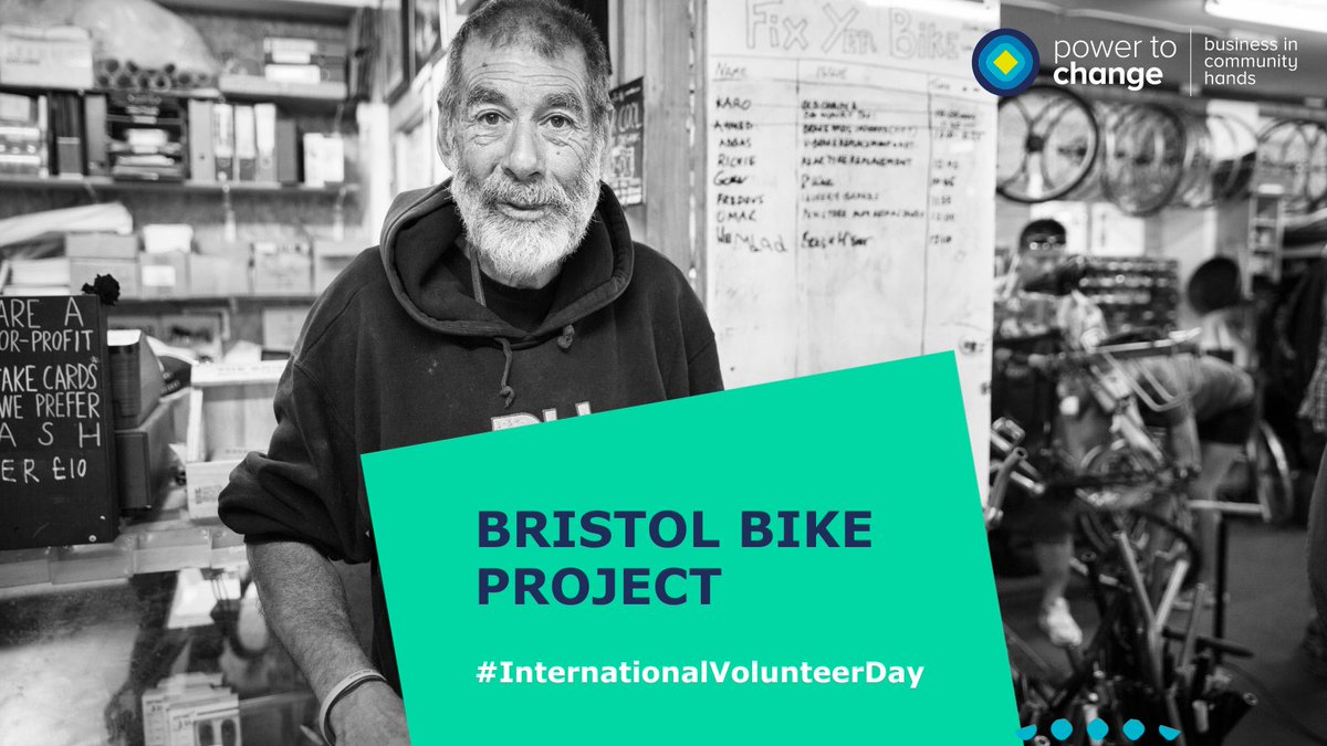 😇This #InternationalVolunteerDay we're celebrating both volunteers & the community businesses supporting them to build skills & be fulfilled 💜 @bristolbikeproj is member-led so regular volunteers can become members & guide the direction of the project🚲 powertochange.org.uk/case_study/bri…