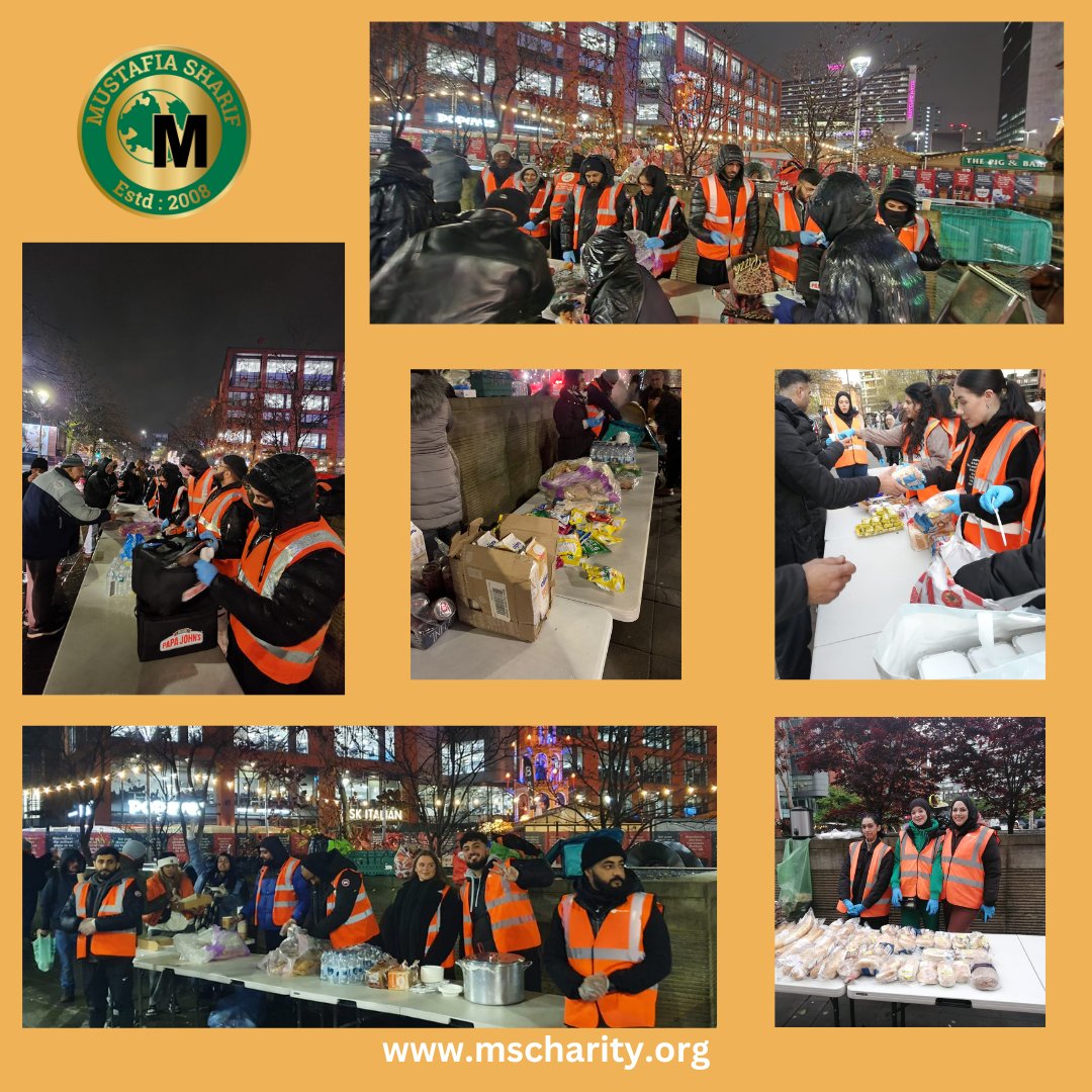 It is not necessary to be wealthy to assist others. Our Homeless Feeding Mission delivers free meals to people who do not have a place to live. 
#homeless #piccadilly #manchester #saturdaymood #SaturdayVibes #EndHunger #MustafiaSharifCharity