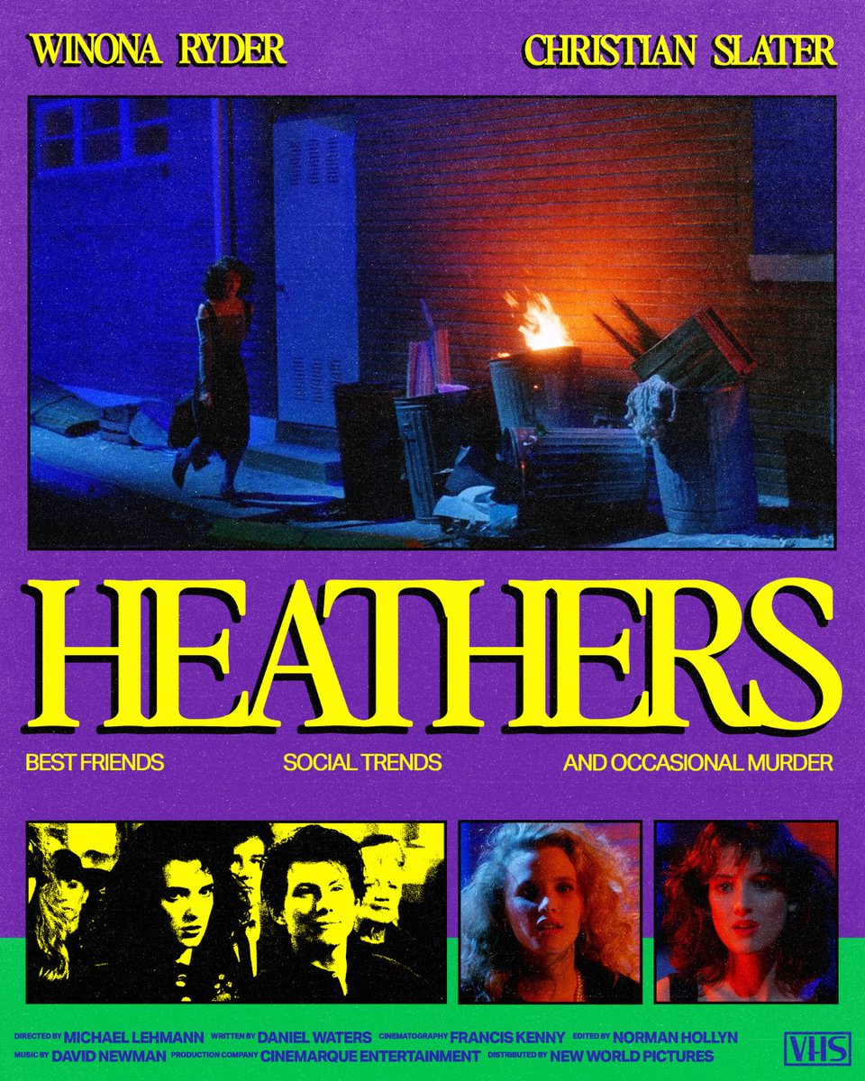 13/366
Heathers
Directed by Michael Lehmann
1988
#365posterchallenge #posterchallenge #posterdesign #movieposterdesign #vintageposter #Heathers #WinonaRyder #ShannenDoherty #80steenmovies