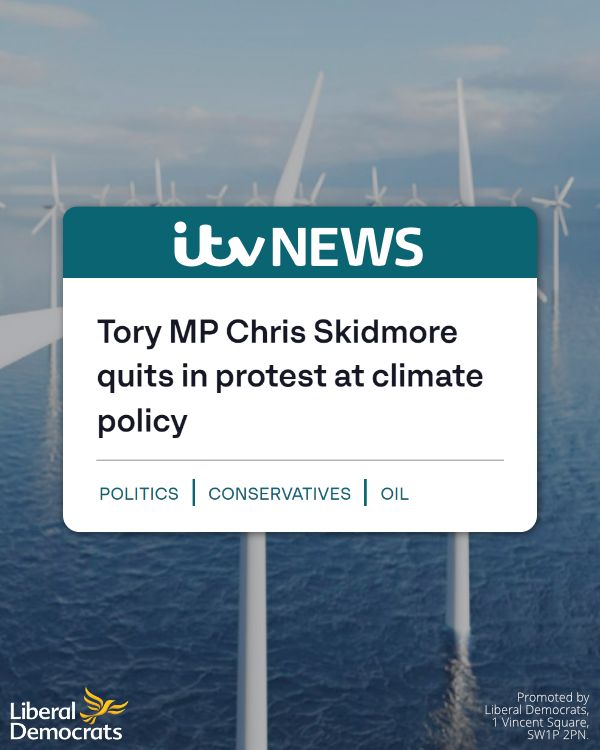 This is an embarrassing mess for Rishi Sunak. By delaying the election he has left the country to live with more Conservative chaos. 

The public simply don't trust the Conservatives on the environment. Chris Skidmore has confirmed that uncomfortable truth for Rishi Sunak.