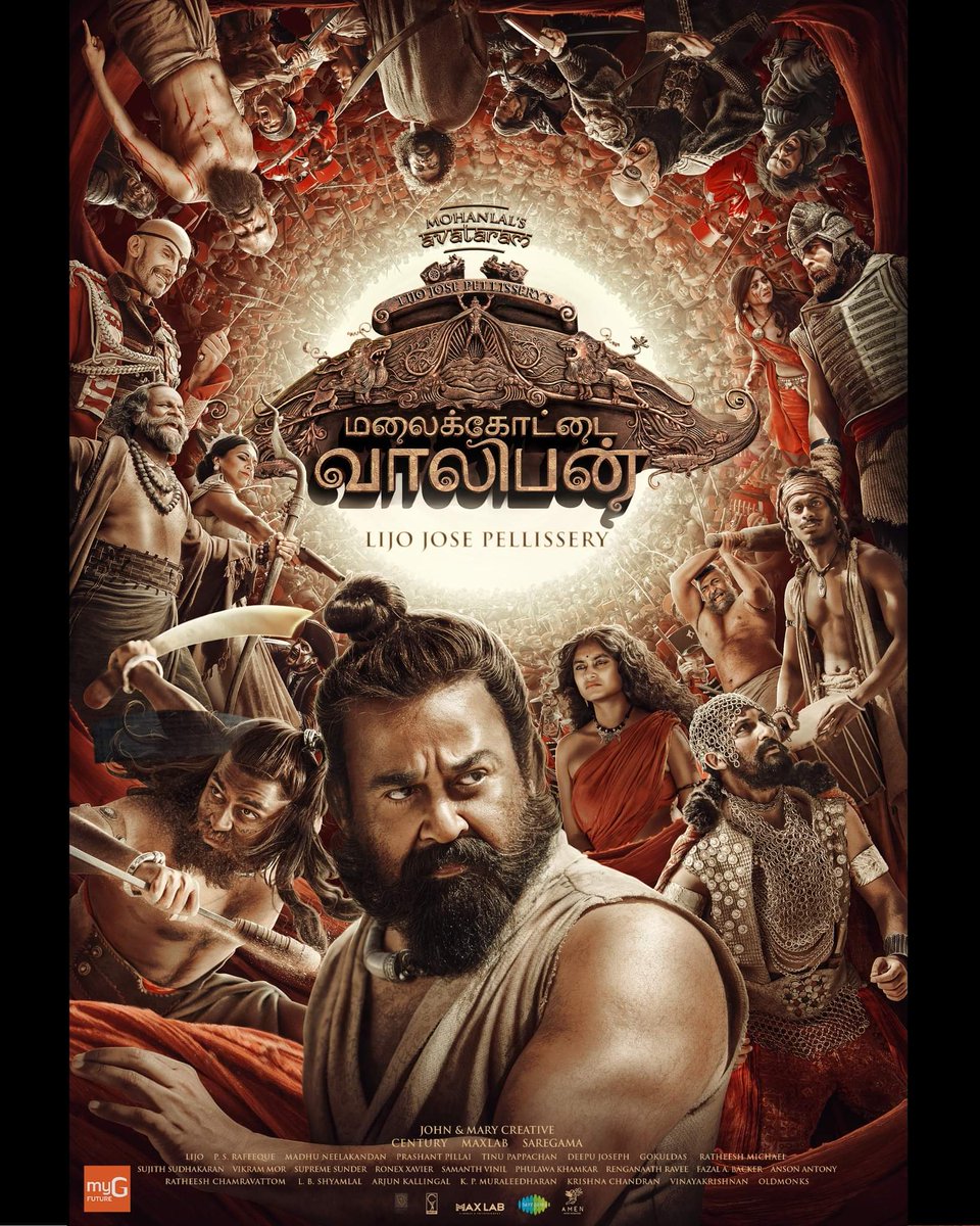 AThalavady's tweet photo. #MalaikkottaiVaaliban
Brand new posters...🔥
Characters of Vaaliban.
January 25, 2024.
@Mohanlal #Mohanlal #Lalettan #L 💖💞💖 #TheCompleteActor
#LijoJosePellissery #ShibuBabyJohn #MaxLabCinemas #CenturyFilms #YoodleeFilms #Saregama #PharsFilm https://t.co/wIz1qJijxf