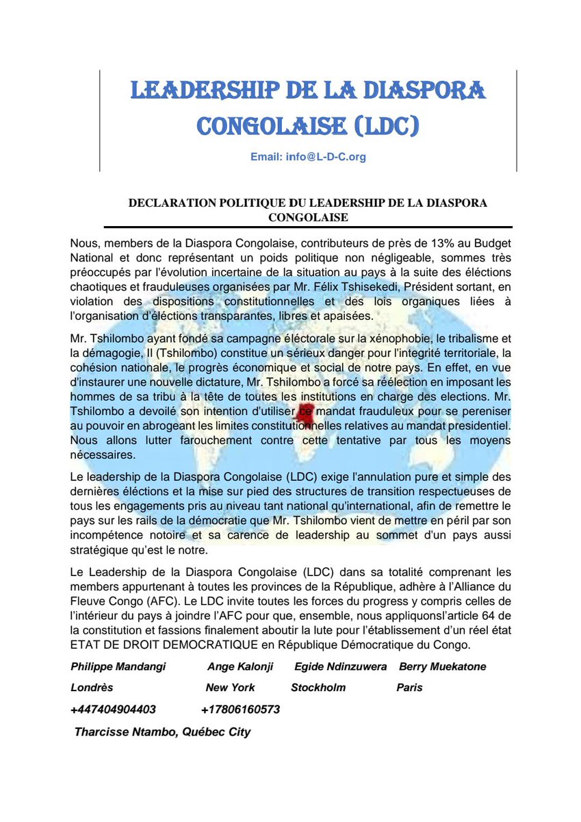AFCongo2's tweet photo. Merci de nous rejoindre pour célébrer l'unité et le potentiel de #AllianceFleuveCongo en soutenant l'AFC - Alliance pour le Fleuve Congo ! Ensemble, nous pouvons enrichir le futur rayonnant de la RDC ! 🚀🇨🇩 https://t.co/YNNYIZxyuv