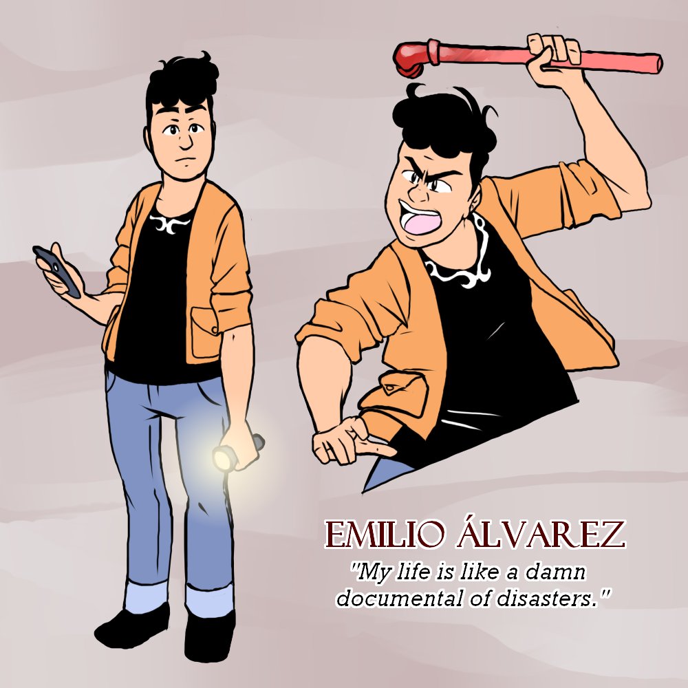 EmiAlvi's tweet photo. Emilio has gone through hell and back for as long as his twenties lasted. Now 35 and with a brighter outlook, he suddenly finds himself looking for his beloved uncle after a car crash, wandering in a town full of horrors and repressed memories. #silenthill #myart https://t.co/1k4o62lORS
