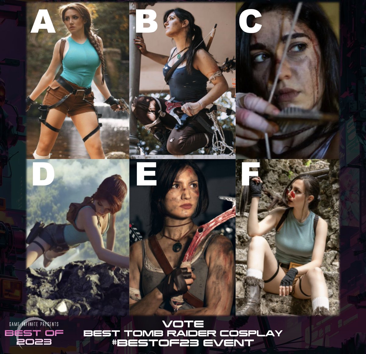Best of 2023! Vote for Best Tomb Raider Cosplay! Comment below ⬇️ #tombraider #laracroft #tombraidercosplay