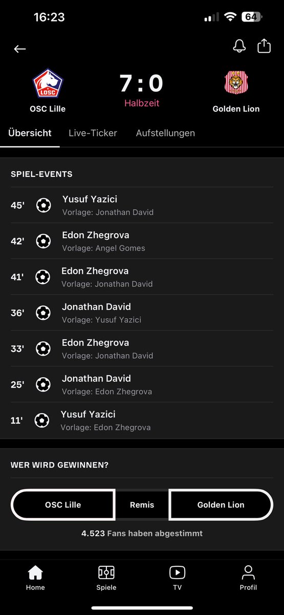 Also das ist wild was Lille da mit denen macht