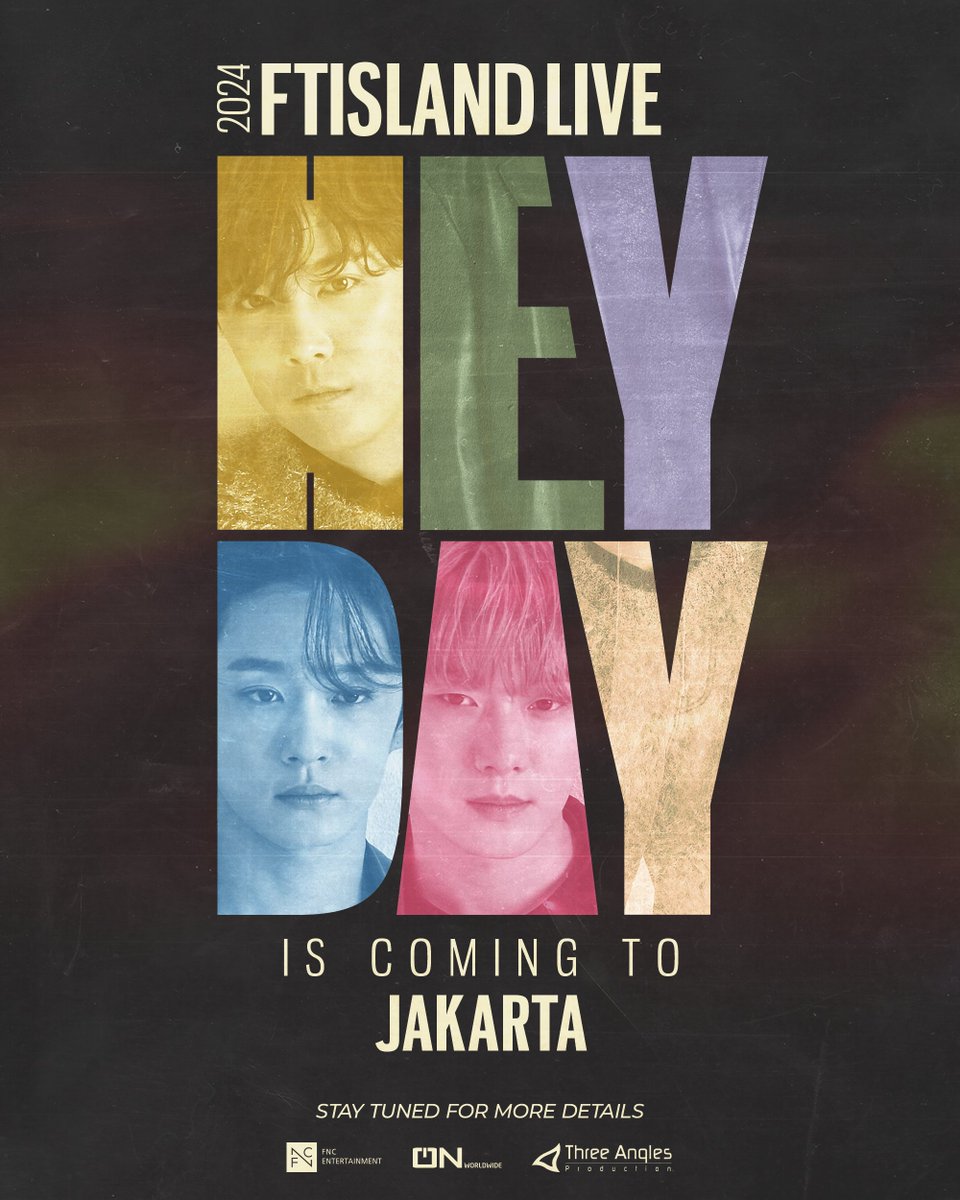 Threeanglespro's tweet photo. Our best days are yet to come 🌟 Jakarta, are you ready for HEYDAY?

#FTISLAND #FT아일랜드
#HEY_DAY #HEYDAYinJKT
#ThreeAnglesProduction https://t.co/009ydo3N2u