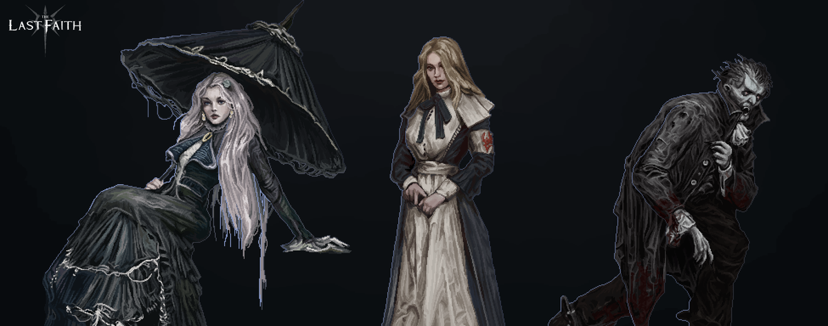 Portraits  I made for The Last Faith
#pixelart #ドット絵